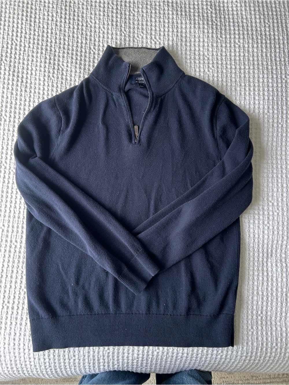 Men’s Navy Half-Zip Sweater - J. Crew